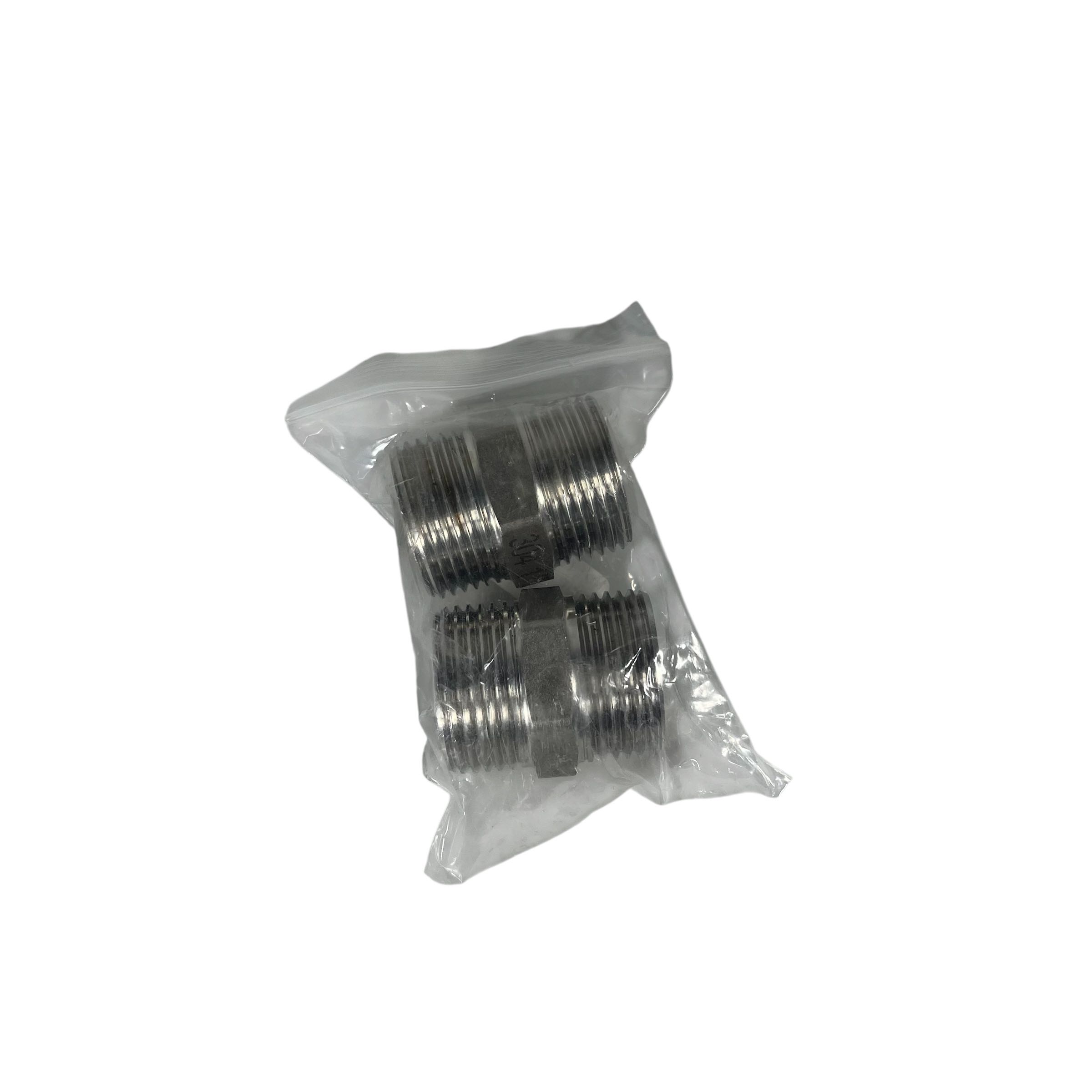 Gambar produk SHILECTI Sambungan Pipa Air Male Hex Nipple Pipe Connector 2 PCS 1 Inch - SC138