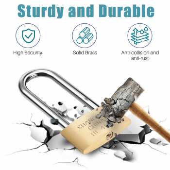 Gambar produk SHXH Gembok Rumah Anti Maling Padlock Copper Lock S - SHX127