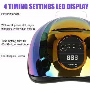 Gambar produk Biutte.co Pengering Kutek Kuku UV LED Nail Lamp Dryer 150W 57 LED - D9