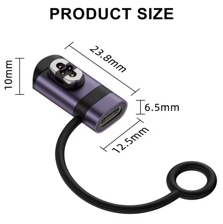 Gambar produk HUXUAN Charger Magnetik USB Type C for Shokz Bone Conduction Earphone 2 Pin - HX11