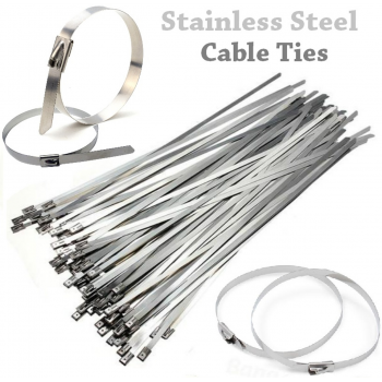 Gambar produk GARGO Kabel Ties Stainless Steel Self Locking Cable Ties 100 PCS 350mm - GRG