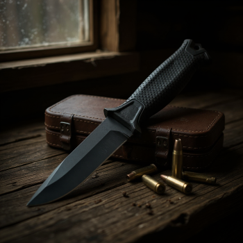 Gambar produk Slyz Pisau Outdoor Survival Straight Knife With Holster - Slzy50