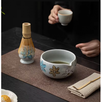Gambar produk WONTIVE Matcha Set Chawan Chasen Stand Chashaku Ceramic 500ml 4 PCS - CZ6