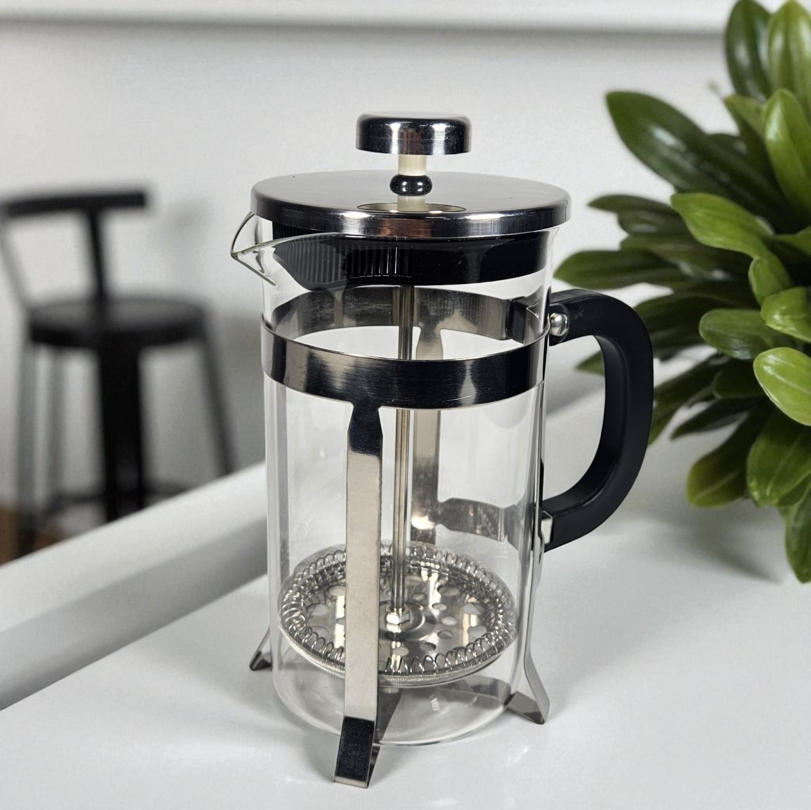 Gambar produk GLASS CAFETIERE Glass Kettle French Press Coffee Tea Maker Pot 600ml - YL01
