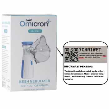 Gambar produk TaffOmicron Alat Terapi Pernapasan Mesh Nebulizer Portable Inhaler With Battery - JSL-W302