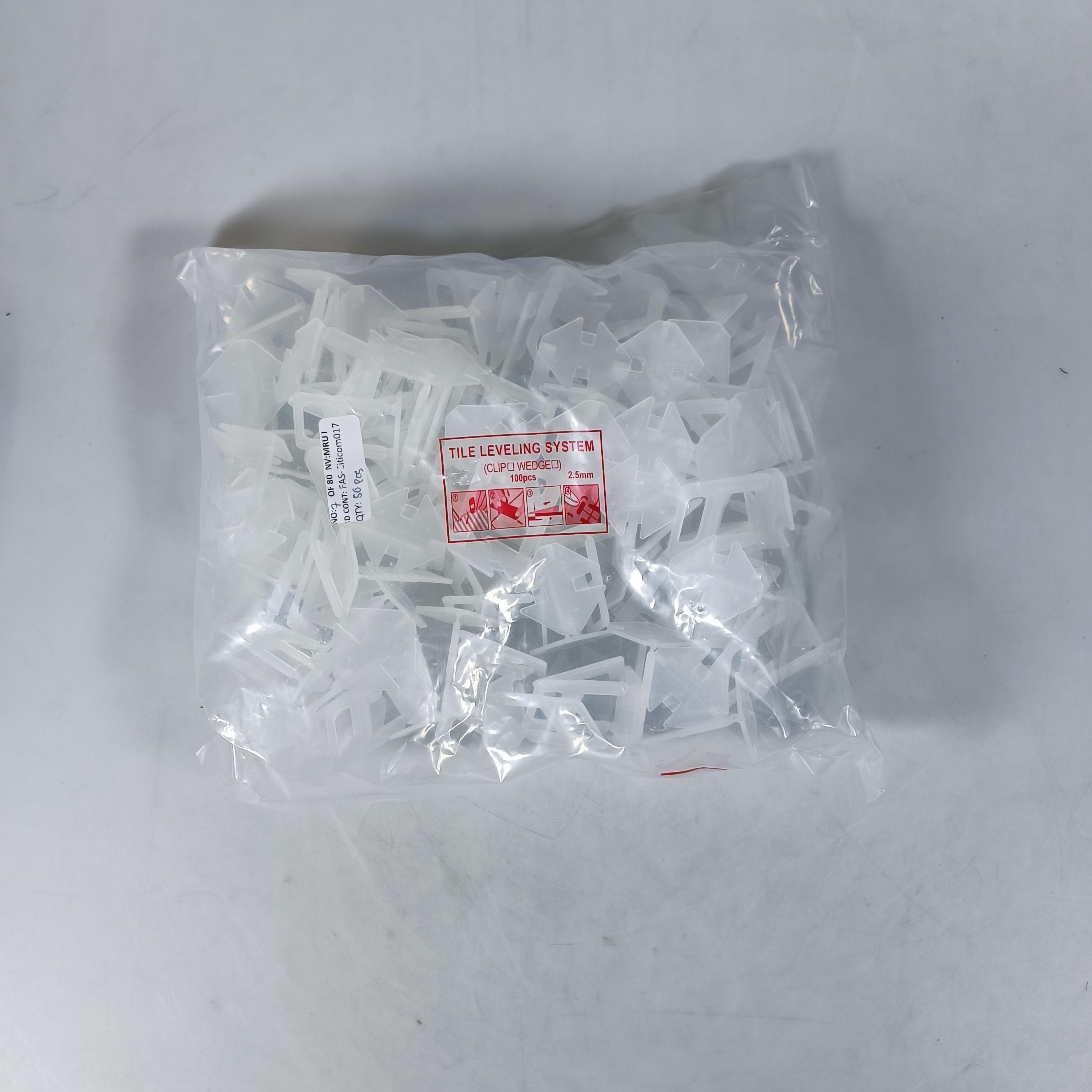 Gambar produk YUEQING Alat Perata Pasang Keramik Tile Leveling Spacer Clip 100 PCS 2.5mm - Y0170