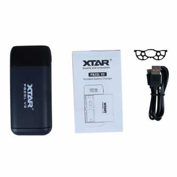 Gambar produk XTAR Charger Baterai 2 Slot 18650 21700 Li-Ion Power Bank LCD Display - PB2SL V2