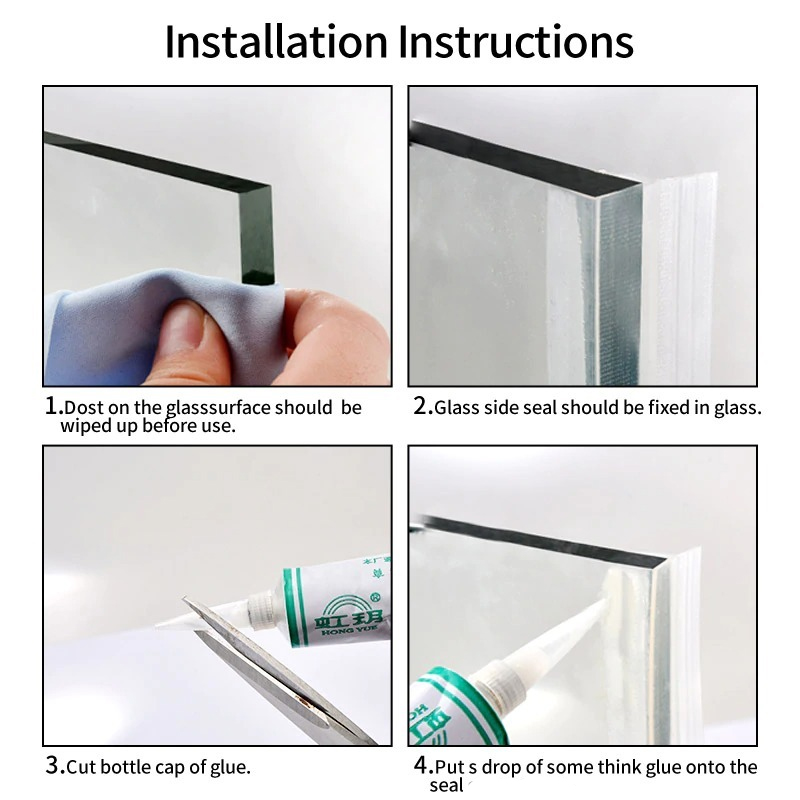 Gambar produk WUBAI Lis Sela Pintu Silikon Strip Door Seal Leakproof Type h 2M 10mm - WU2H