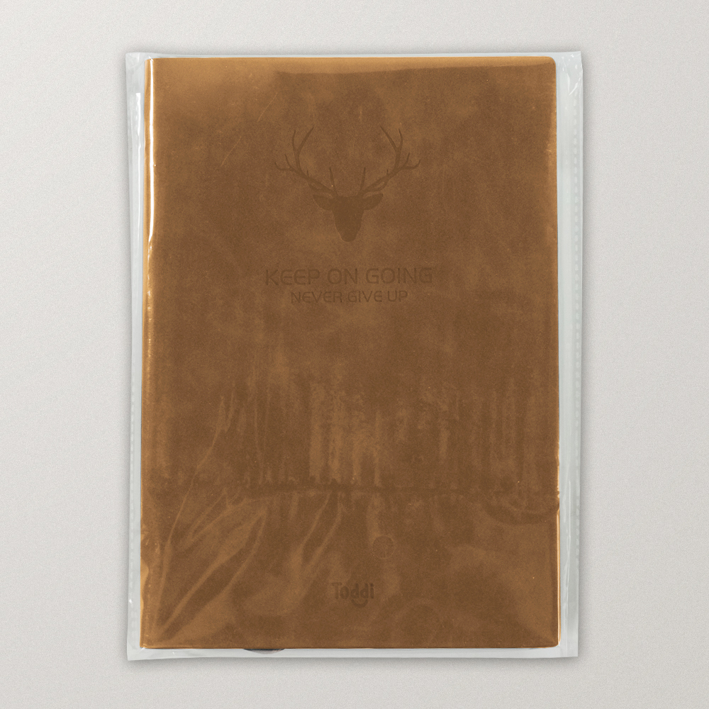 Gambar produk Toddi Buku Jurnal Leather Notebook Diary 68 GSM 200 Halaman Grid A5 - CW-5026