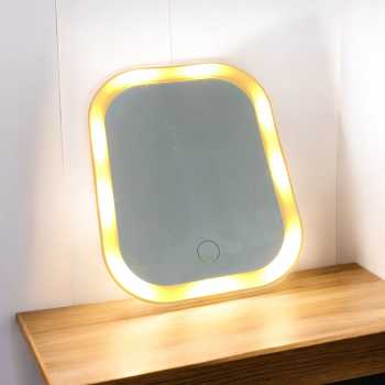 Gambar produk Arma Cermin Rias Rectangular LED Dimmable Desk Mirror 3 Color - INU16