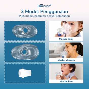 Gambar produk TaffOmicron Alat Terapi Pernapasan Mesh Nebulizer Portable Inhaler - YM-3R9