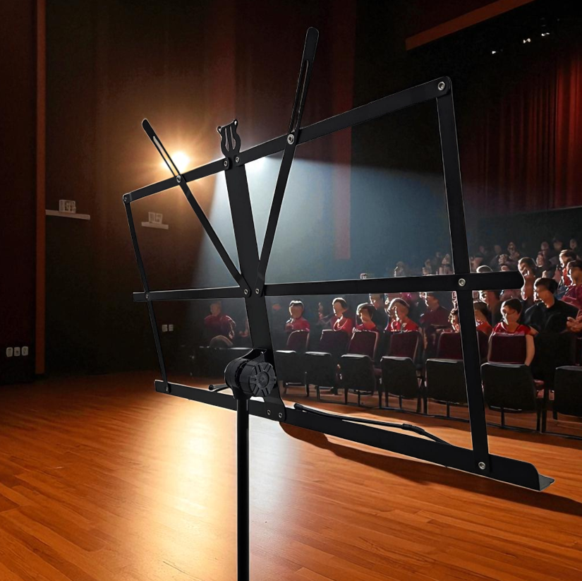 Gambar produk Ammoon Tripod Stand Partitur Sheet Musik Orchestra Adjustable 1.2m - P-01