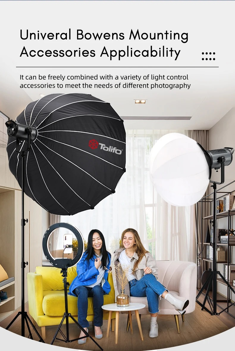 Gambar produk Tolifo Lampu Video LED Bi-Color COB Video Light 200W 6500K - KW-200B PRO