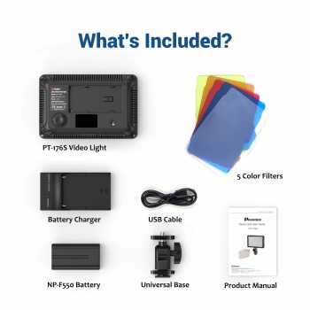 Gambar produk Tolifo Lampu LED Kamera Video Studio Fill Light Rechargeable 11W - PT-176S