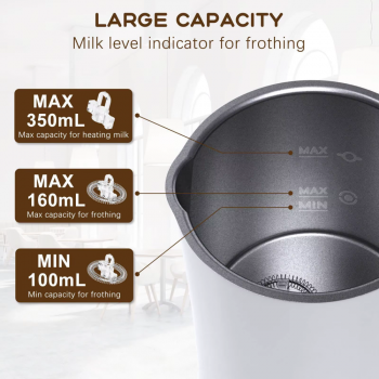Gambar produk CPYP Automatic Electric Milk Frother Stainless Steel 4in1 350ml 400W - MF01B