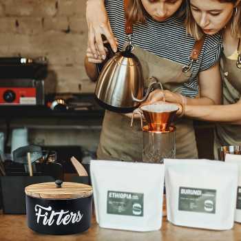 Gambar produk CORTI Toples Tempat Kertas Filter Kopi Coffee Filter Storage with Lid - C140