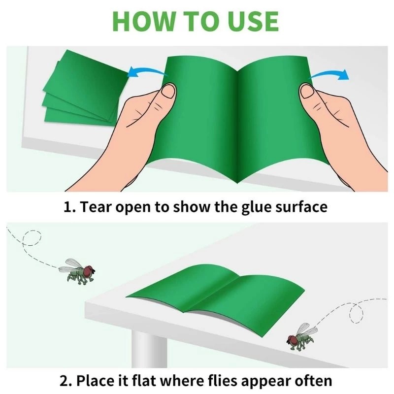 Gambar produk TRAPSI Perangkap Lem Lalat Kertas Fly Sticker Trap 15x25cm 10 PCS - T10