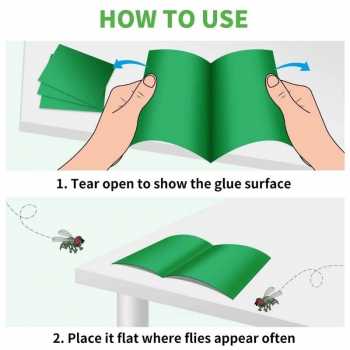 Gambar produk TRAPSI Perangkap Lem Lalat Kertas Fly Sticker Trap 15x25cm 10 PCS - T10