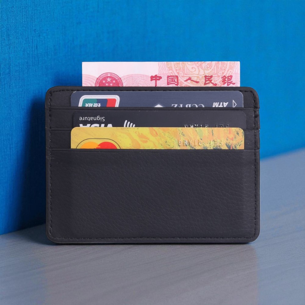 Gambar produk TRASSORY Dompet Kartu Bahan Kulit ID Card Holder Slim Design - 1003