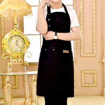 Gambar produk One Two Cups Celemek Masak Apron Dapur Canvas Strap Kancing - AGD01