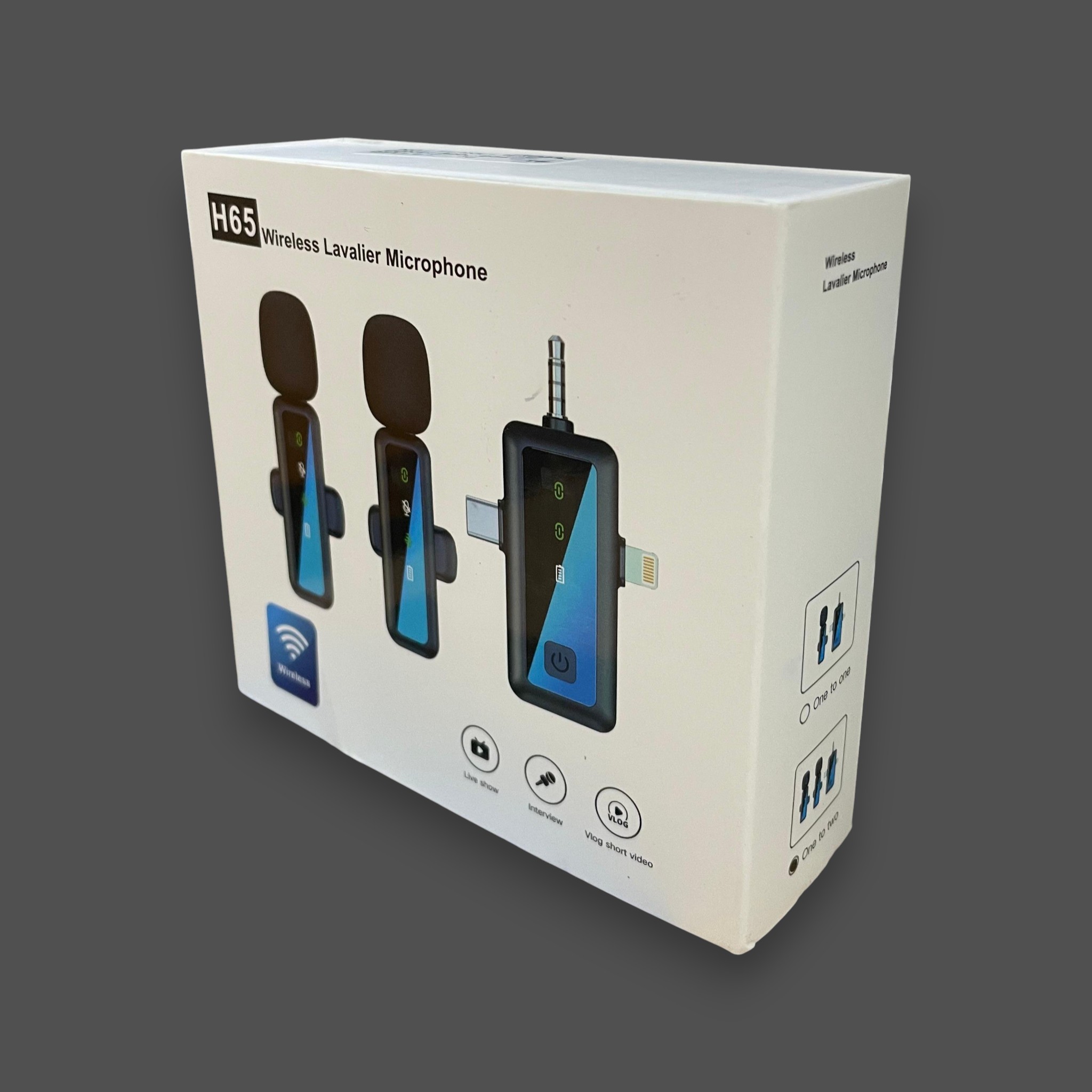 VOICIFY Mic Clip On Wireless Microphone 3in1 Receiver Multi Plug - H65 Gambar produk VOICIFY Mic Clip On Wireless Microphone 3in1 Receiver Multi Plug - H65