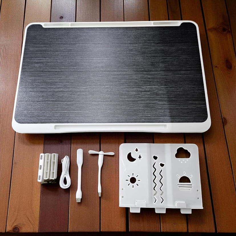 Gambar produk AOLIVIA Meja Lipat Laptop Belajar Foldable Bed Table with USB Port - AV-60