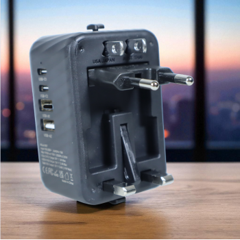 Lesse Universal Travel Adaptor Multi Port USB Type C UK EU USA 3.4A - INU167 Gambar produk Lesse Universal Travel Adaptor Multi Port USB Type C UK EU USA 3.4A - INU167