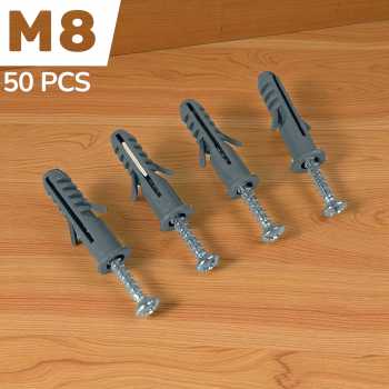 Gambar produk Taffware Expansion Screw Pipe Nylon Wall Anchors Packed Tube with Nail M8