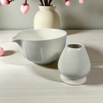 Gambar produk Dreambu Mangkuk Teh Set Chawan Chasen Stand Japanese Matcha Bowl 420ml