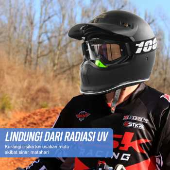 Gambar produk TaffSPORT Kacamata Helm Motor Goggles UV400 Protection Windproof Clear - UV400
