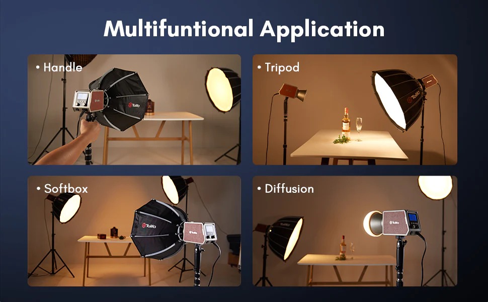 Gambar produk Tolifo Lampu Palm LED RGB Bowens Video Light 2700-6500K 60W - PL-60RGB