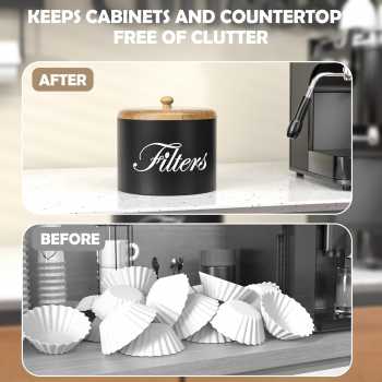 Gambar produk CORTI Toples Tempat Kertas Filter Kopi Coffee Filter Storage with Lid - C140