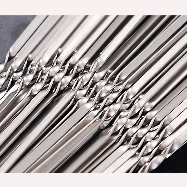 Gambar produk NICON Tusuk Sate Stainless Steel BBQ Skewers Reusable 33cm 100PCS - LN8