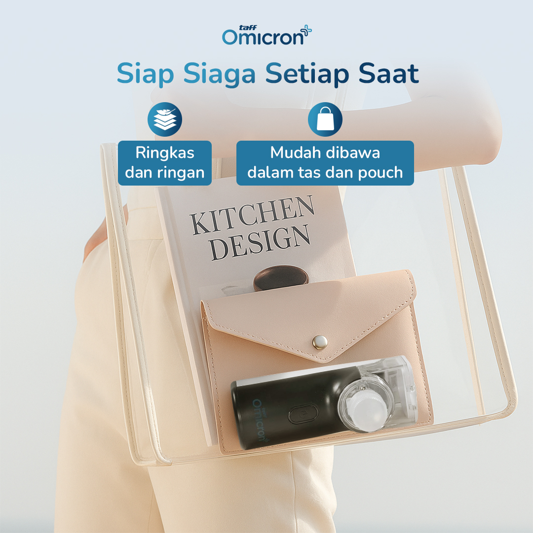 Gambar produk TaffOmicron Alat Terapi Pernapasan Mesh Nebulizer Portable Inhaler - YK-N3AA