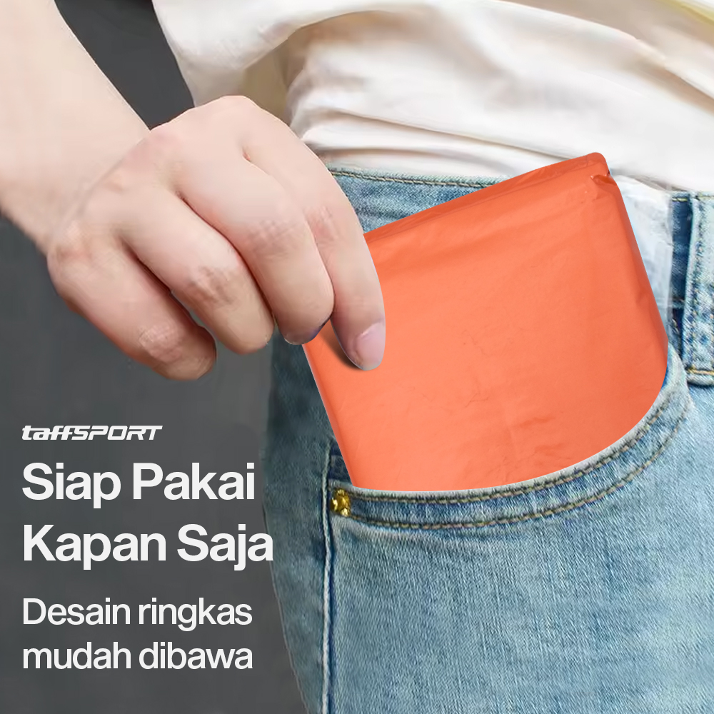 Gambar produk TaffSPORT Jas Hujan Portable Disposable Raincoat Poncho PE All Size - Jn62