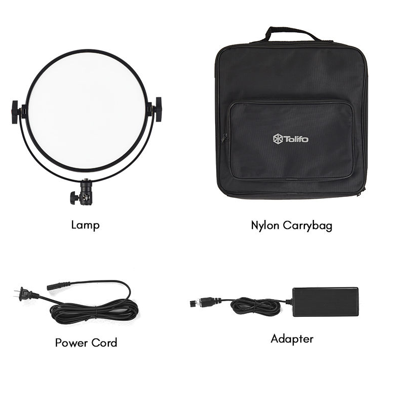 Gambar produk TOLIFO Lampu Kamera Foto Video Flashlight Studio Circle LED RGB 60W - R-S60RGB