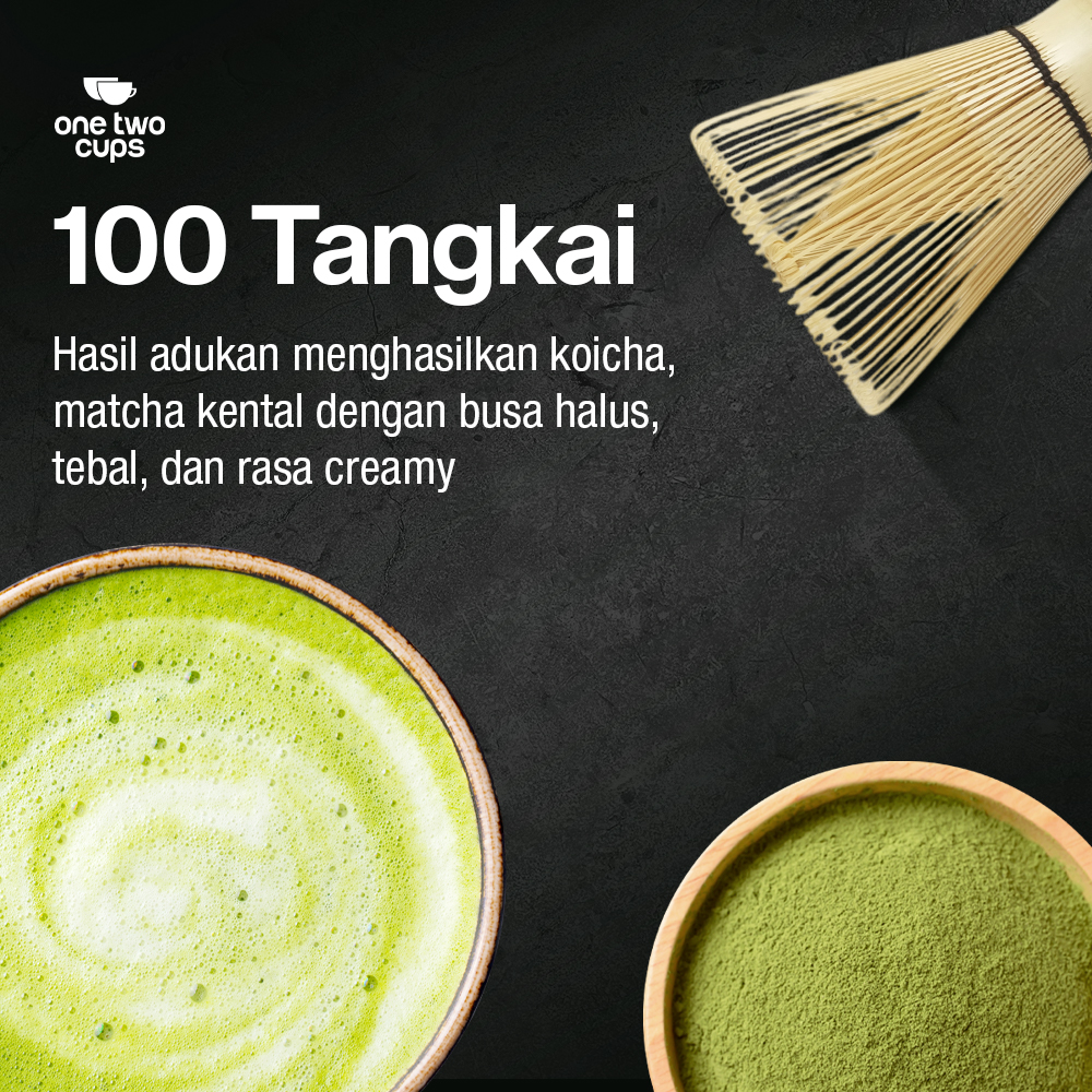 Gambar produk One Two Cups Matcha Set Kit Chasen Chashaku Bamboo 3 PCS - WT03