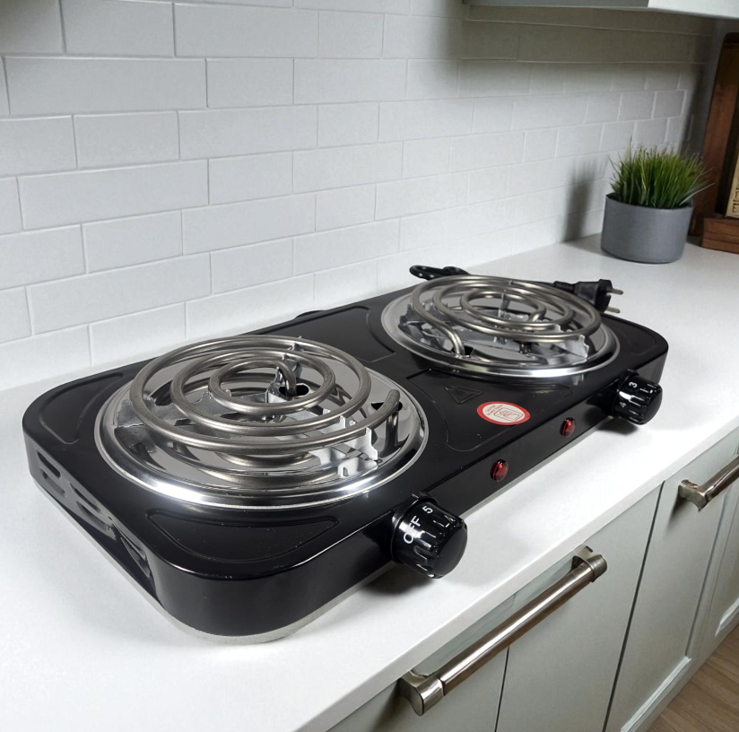 Gambar produk IPAN Kompor Listrik 2 Tungku Adjustable 5 Gear Coil Hot Plate 2000W - JX-2020B