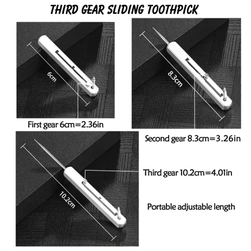 Gambar produk LINSBAYWU Tusuk Gigi EDC Multifungsi Portable Toothpicks Titanium - LB632