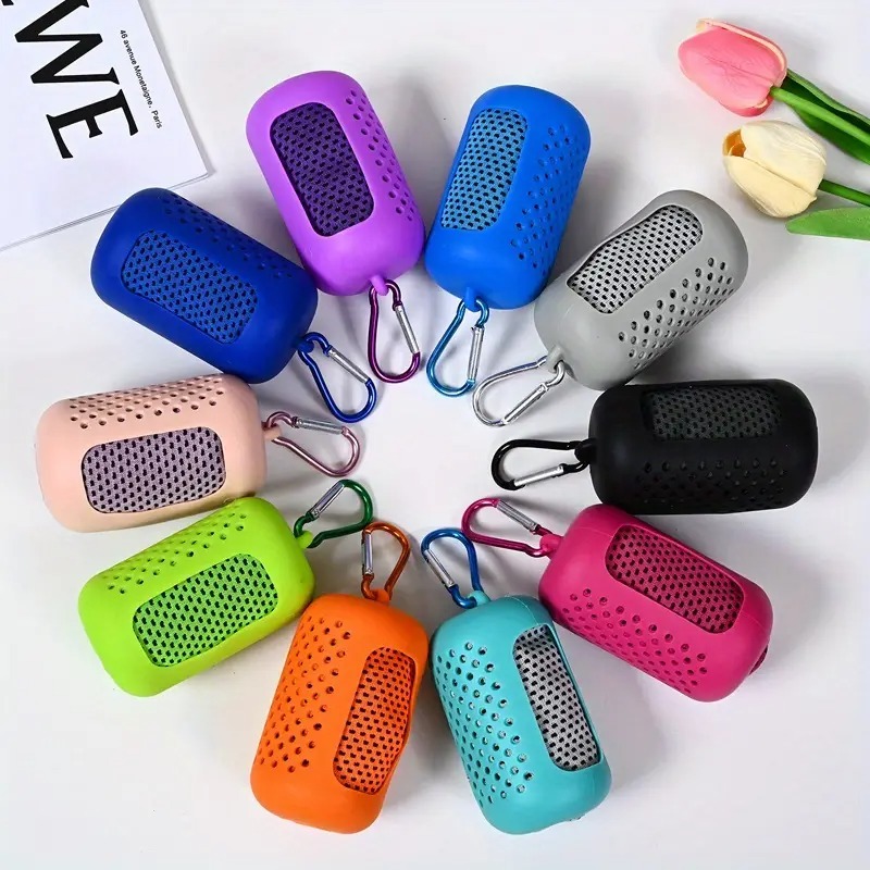 Gambar produk ASOLID Handuk Microfiber Quick Dry Cooling Ice Towel Silicon Case Kecil - AS13
