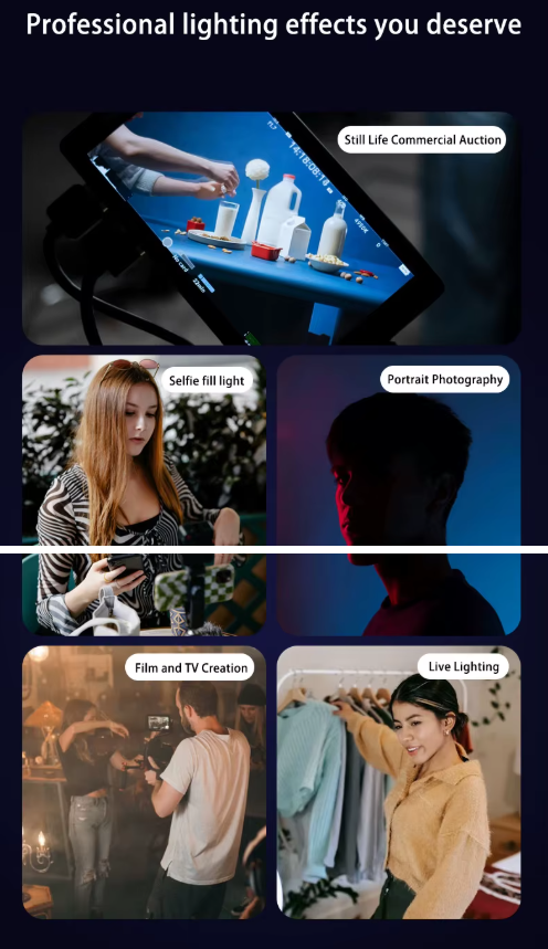 Gambar produk LIYADI Lampu Fotografi LED Portabel RGB COB Video Light 100W 6500K - G100 PRO (RGB)