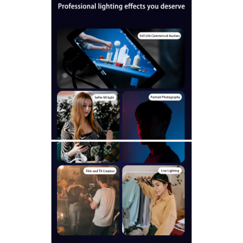 Gambar produk LIYADI Lampu Fotografi LED Portabel RGB COB Video Light 100W 6500K - G100 PRO (RGB)