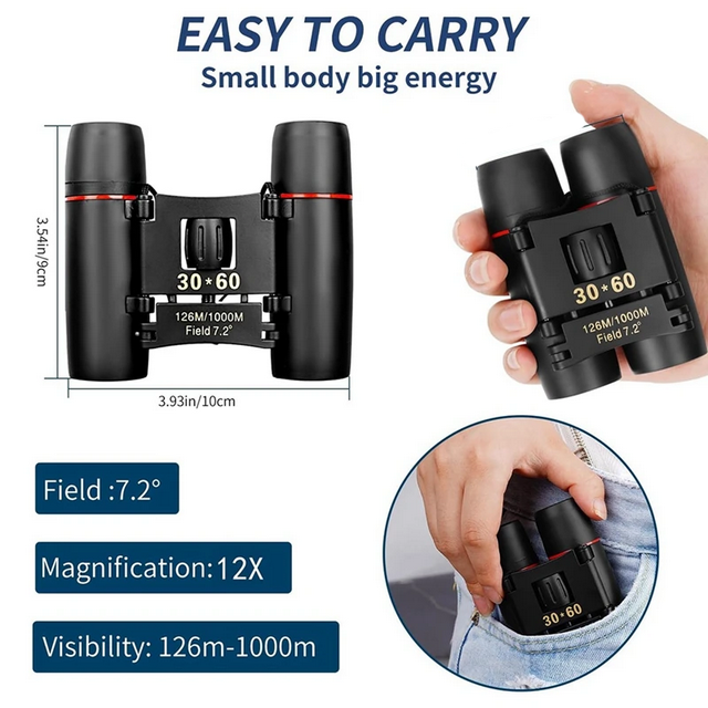 Gambar produk Eyebre Teropong Binocular Mini Portable Outdoor Magnification 30x60 - B411