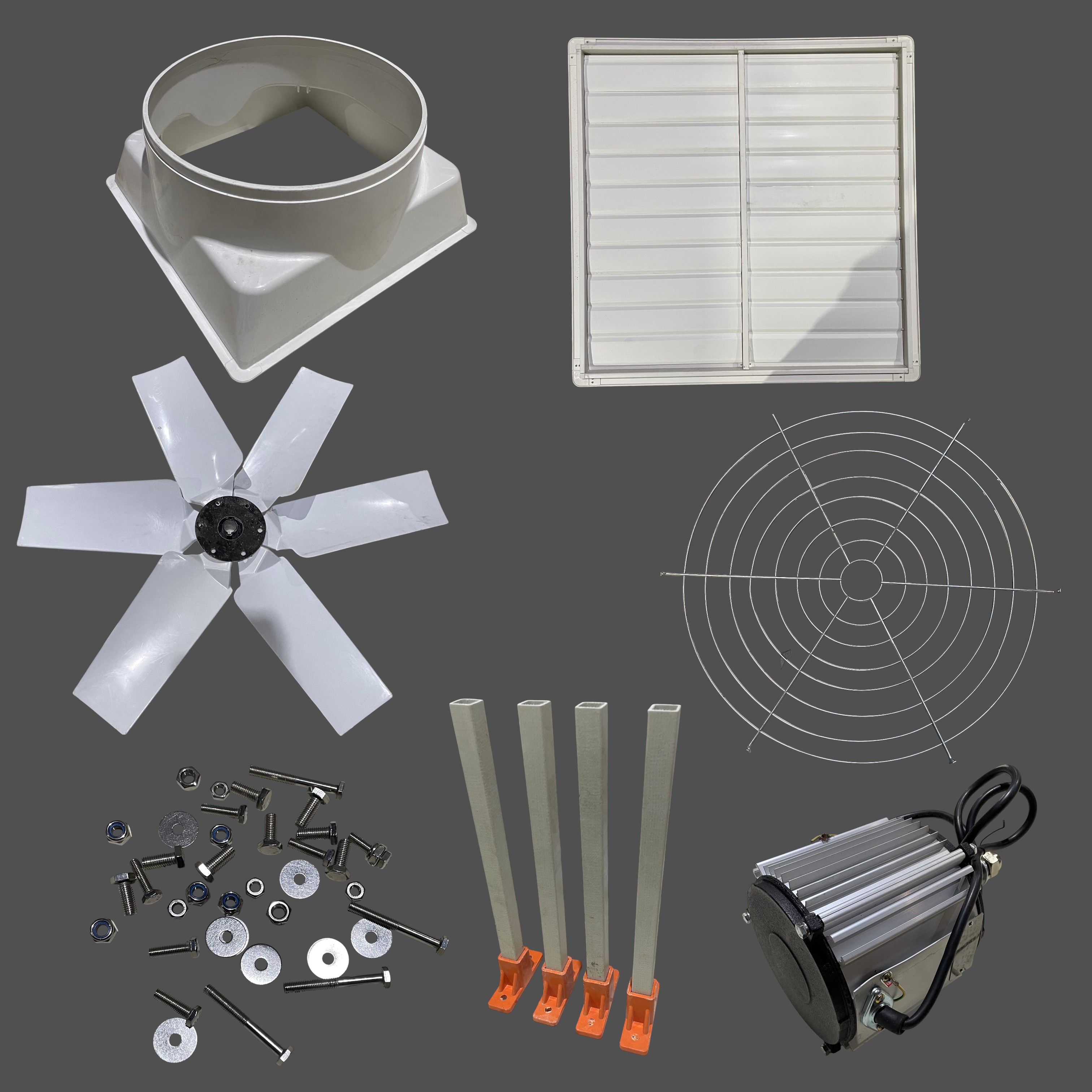 Gambar produk MINXIN Exhaust Fan Industrial Fiberglass Blade 89.5cm 520RPM 550W - ZS-1060