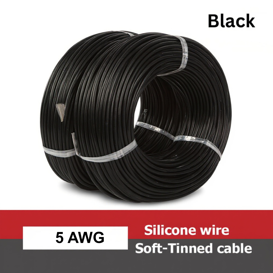 Gambar produk ALLWELL Kabel AWG Silicone Extra Soft Temperature Resistant Wire 1M 5 AWG - MU-5