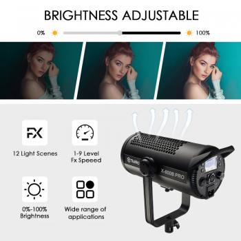 Gambar produk Tolifo Lampu Video LED Bi-Color COB Video Light 600W 6500K - X-600B PRO