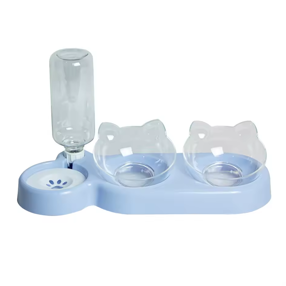 Gambar produk LINQOR Tempat Makan Minum Hewan Pet Feeders Elevated Feeding Drinking - L4