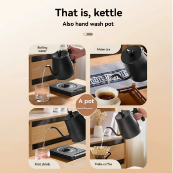 Gambar produk WIRUH Teko Listrik Kopi Pemanas Air Electric Heating Water 1000W 1L - AA86