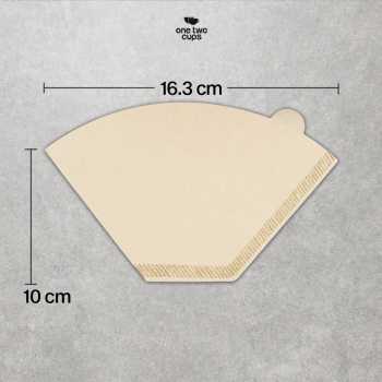 One Two Cups Kertas Saringan Kopi Filter Paper V60 2-4 Cups 100 PCS - U102 Gambar produk One Two Cups Kertas Saringan Kopi Filter Paper V60 2-4 Cups 100 PCS - U102