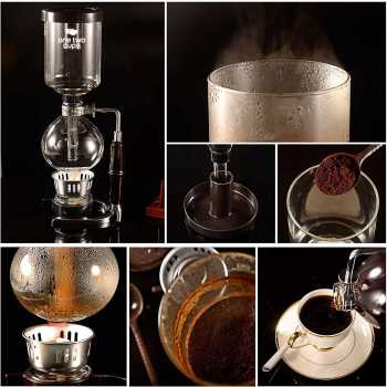 Gambar produk One Two Cups Syphon Coffee Maker Manual Brew Vacuum Pot 3 Cups 360ml - JF33